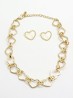Heart Link Necklace & Earring Set (NC1236 + ER1236)